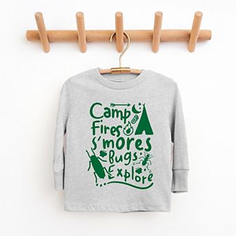 Camp Fire S'mores - Youth Long Sleeve Graphic T-Shirt