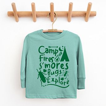 Camp Fire S'mores - Youth Long Sleeve Graphic T-Shirt