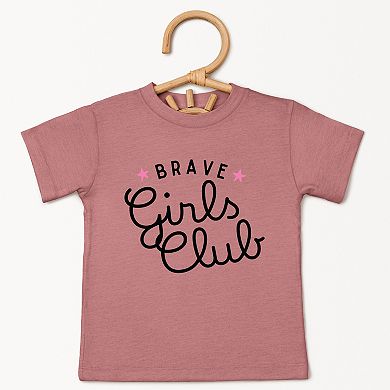 Brave Girls Club Cursive - Toddler Short Sleeve Graphic T-Shirt