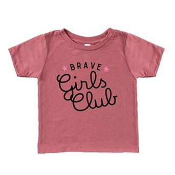 Brave Girls Club Cursive - Toddler Short Sleeve Graphic T-Shirt
