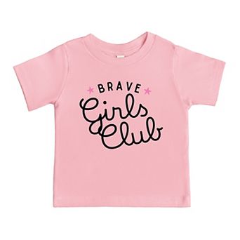 Brave Girls Club Cursive - Toddler Short Sleeve Graphic T-Shirt