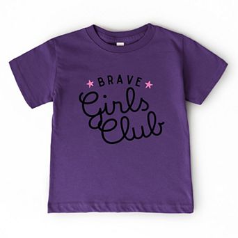 Brave Girls Club Cursive - Toddler Short Sleeve Graphic T-Shirt