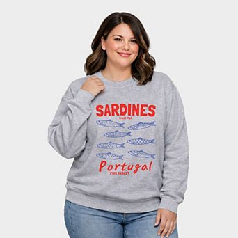 Sardines Portugal Fish Market - Women's Plus Sized Graphic Sweatshirt