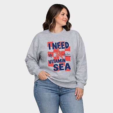 I Need Vitamin Sea - Women's Plus Sized Graphic Sweatshirt