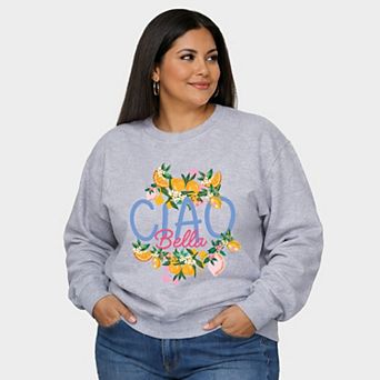 Ciao Bella Lemon - Women's Plus Sized Graphic Sweatshirt