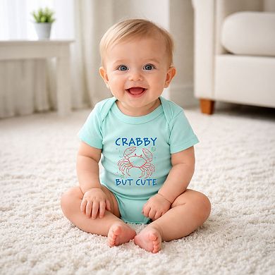 Crabby But Cute - Baby Short Sleeve Graphic Bodysuit