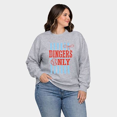 Dingers Only Stripes - Women's Plus Sized Graphic Sweatshirt