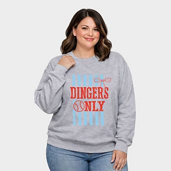 Dingers Only Stripes - Women's Plus Sized Graphic Sweatshirt