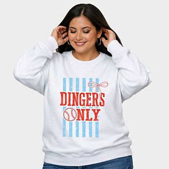 Dingers Only Stripes - Women's Plus Sized Graphic Sweatshirt