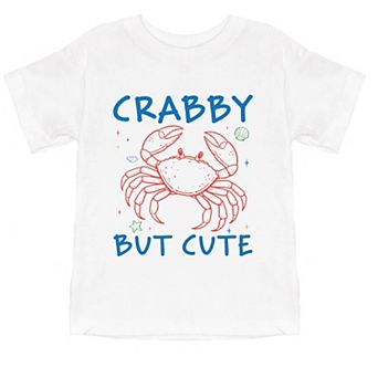 Crabby But Cute - Toddler Short Sleeve Graphic T-Shirt