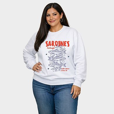 Sardines With Lemon and Olive Oil - Women's Plus Sized Graphic Sweatshirt