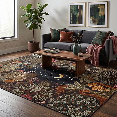 Fashionwu Modern Animal Pattern Area Rug for Apartment Cozy Home Decor Soft Thin Carpet