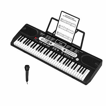 61-Key Portable Electronic Keyboard for Beginners, Full-Size Piano for Practice, Travel & Home Use