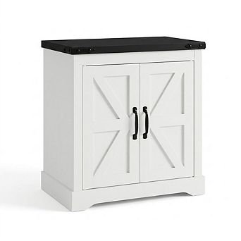 Farmhouse bedside cabinet with USB Charging Station & Power Outlets Bedside Table