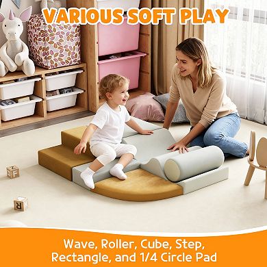 Toddler Climbing Toys, Soft Foam for Crawling & Sliding, Lightweight & Easy Clean