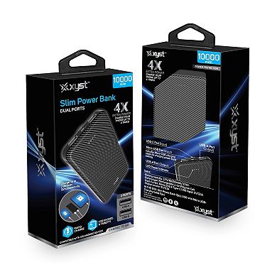 Xyst Super Slim 10000mAh Dual USB Power Bank