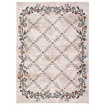 Fashionwu Modern Pastoral Floral Rug Home Decor Soft Washable Non Slip Carpet for Living Room