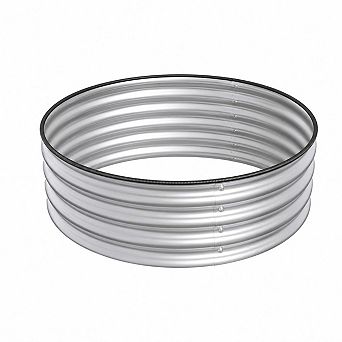 Round Raised Garden Bed 4x1.5ft, Galvanized Steel Planter with Open Bottom for Vegetables & Herbs