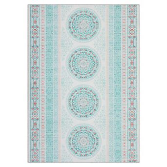 Fashionwu Vintage Traditional Indoor Rug Stain Resistant Washable Carpet for Living Room Bedroom
