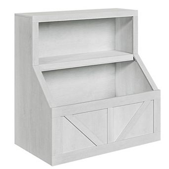 Toy Storage Organizer and Kids Book Shelf, Wooden Toddler Bookcase Cabinet With Storage Organizer