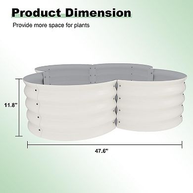 2-Pack Galvanized Raised Garden Bed 4x4x1ft, Outdoor Planter with Open Base for Herbs & Veggies