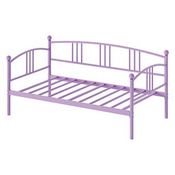 Twin Metal Daybed, Sturdy Steel Slat Support, Arched Headboard, Space-Saving Sofa Bed Frame