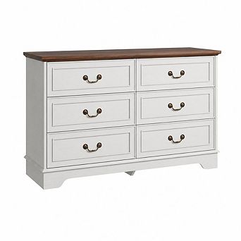6 Drawer Dresser Storage Cabinet Wood Chest Organizer for Home