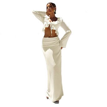 Womens 2 pc Set Crochet Knit Hollow Out Swimsuit Bathing Suit Cover Ups