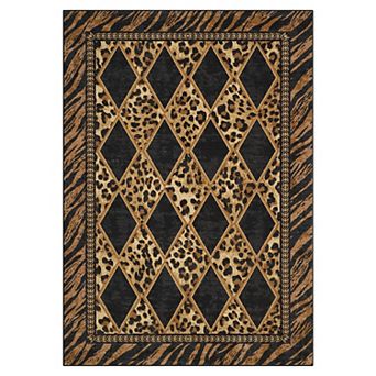Foldable Washable Area Rug, Pearl Velvet, Modern Geometric Print
