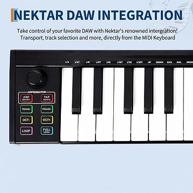 49-Key MIDI Keyboard Controller, USB, Full Size Keys with Assignable Pads & Knobs