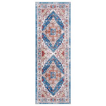 Machine Washable Runner Rugs for Living Room Bedroom Hallway, Non Slip Indoor Low Pile Carpet