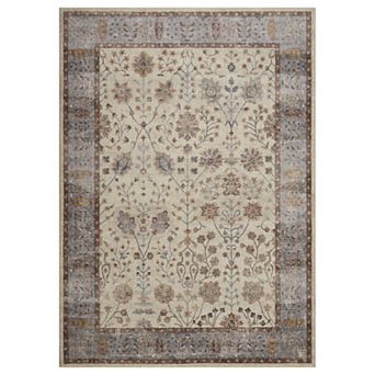 Boho Area Rug Machine Washable, Low Pile, Non-Slip Carpet