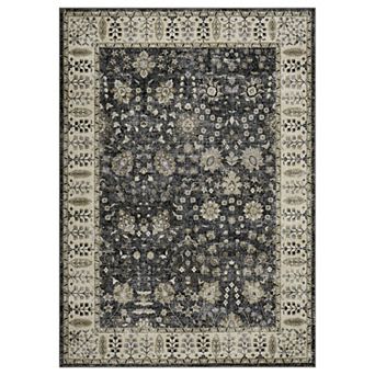 Boho Area Rug Machine Washable, Low Pile, Non-Slip Carpet
