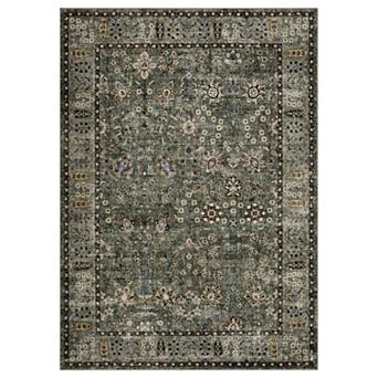 Boho Area Rug Machine Washable, Low Pile, Non-Slip Carpet