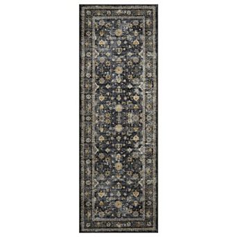 Vintage Floral Area Rugs, Washable Distressed Boho Runner Rug Carpet for Living Room Nursery Hallway