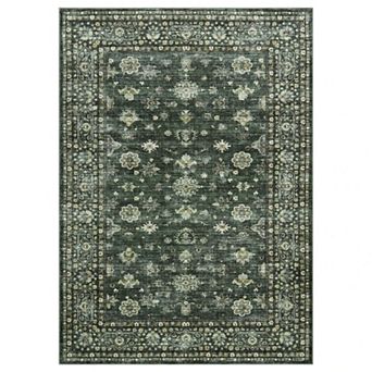 Vintage Floral Area Rugs, Washable Distressed Boho Runner Rug Carpet for Living Room Nursery Hallway