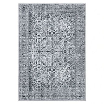 Vintage Floral Boho Area Rugs, Washable Runner Rug Carpet for Living Room Bedroom Nursery Hallway