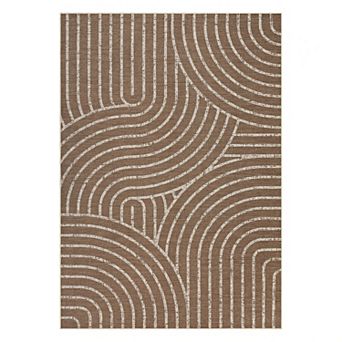 Modern Rainbow Easy Jute Area Rugs, Washable Boho Abstract Natural Contemporary Runners Carpet