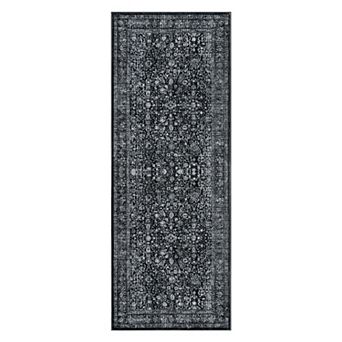 Vintage Floral Boho Area Rugs, Washable Runner Rug Carpet for Living Room Bedroom Nursery Hallway