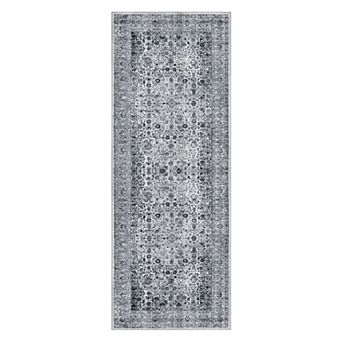 Vintage Floral Boho Area Rugs, Washable Runner Rug Carpet for Living Room Bedroom Nursery Hallway