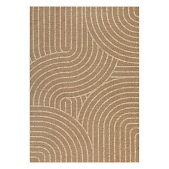 Modern Rainbow Easy Jute Area Rugs, Washable Boho Abstract Natural Contemporary Runners Carpet