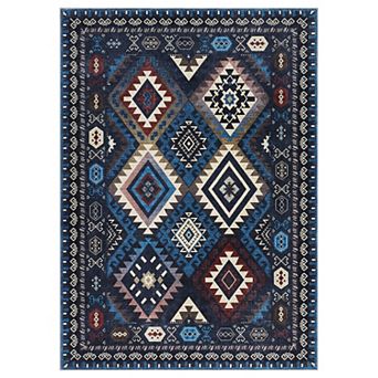 Rustic Geometric Easy-Cleaning Bedroom Kitchen Living Room Non Shedding Dining Nursery Farmhouse Rug