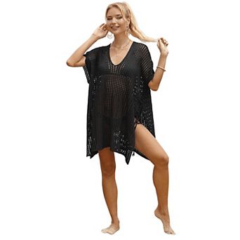 Crochet Cover Up for Women Tie Side Hollow Out Swimwear