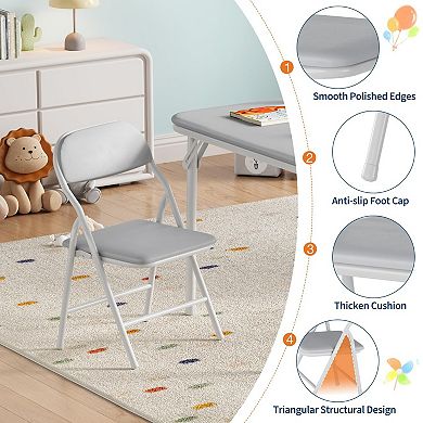 Folding Table Portable Anti-Slip Activity Table for Indoor/Outdoor, Space Saving for Classroom