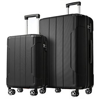 Trikiousd 2 pc ABS Luggage Set with TSA Lock & Spinner Wheels