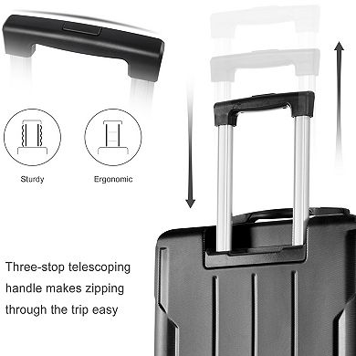 Trikiousd 2-Piece ABS Luggage Set with TSA Lock & Spinner Wheels