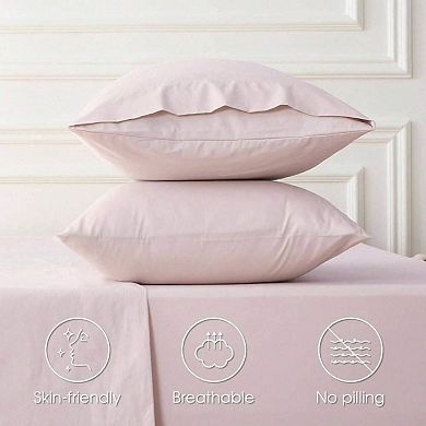 100% Cotton Extra Deep Pocket Cal King Sheet Set - Breathable, Soft, No Slipping