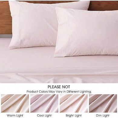 100% Cotton Extra Deep Pocket Cal King Sheet Set - Breathable, Soft, No Slipping