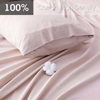 100% Cotton Extra Deep Pocket Cal King Sheet Set - Breathable, Soft, No Slipping