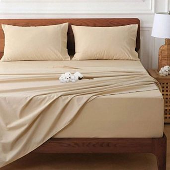 100% Cotton Extra Deep Pocket Cal King Sheet Set - Breathable, Soft, No Slipping